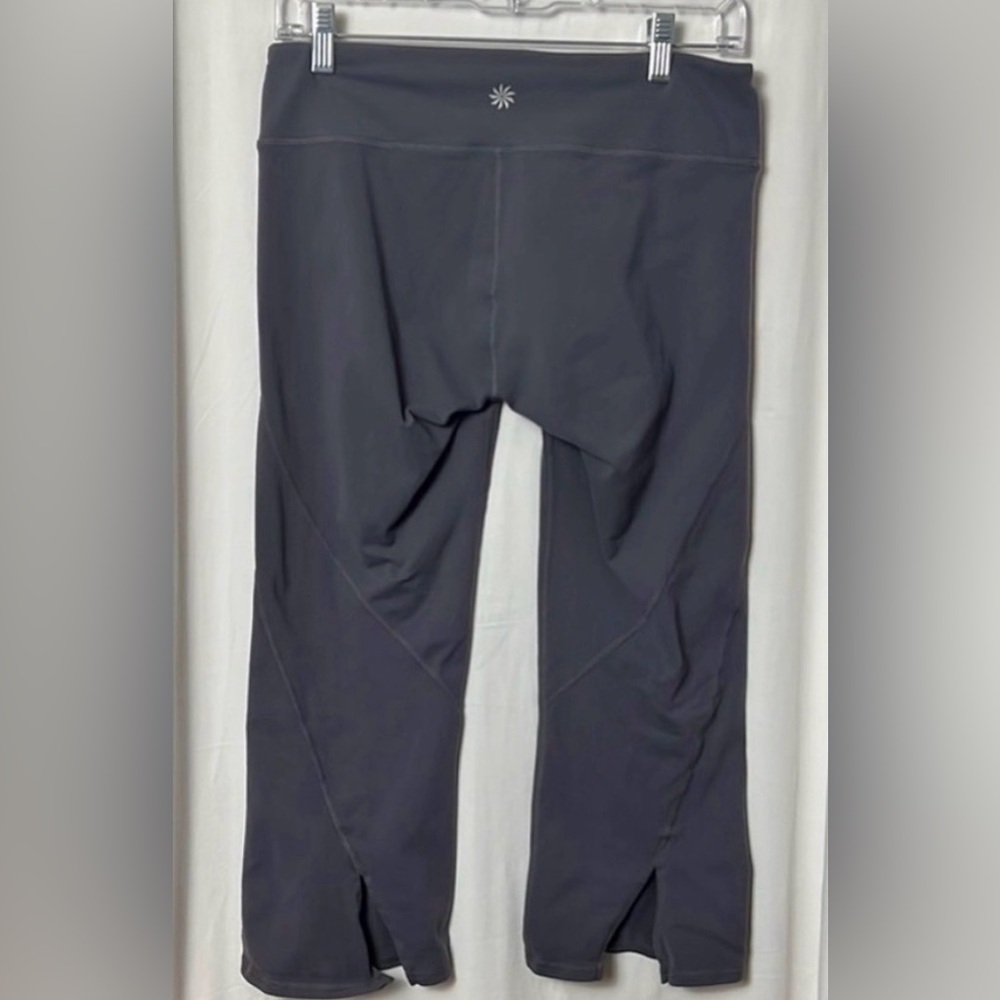 Athleta Dark Grey Power Ananda Crop Slit Cuff  Yoga Pants Size Small - Picture 6 of 10